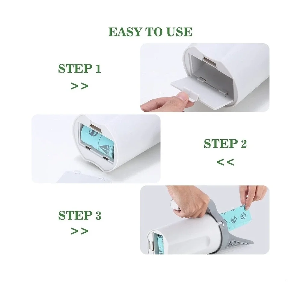 Cat Litter Scoop with Attached Waste Caddy 2-in-1 Detachable Sifter and bags new